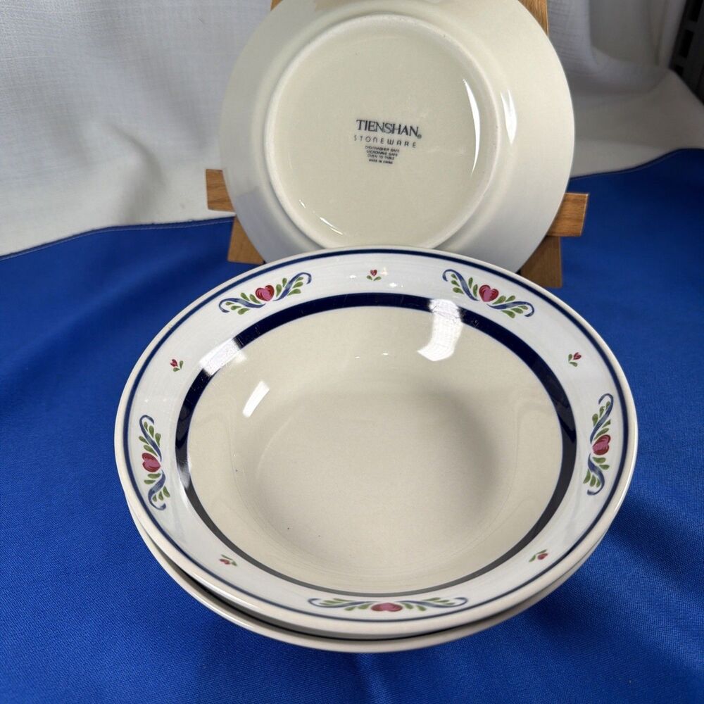 Tienshan Stoneware Folk Dance Soup Cereal Bowl 8.25" Replacement Choose Qty